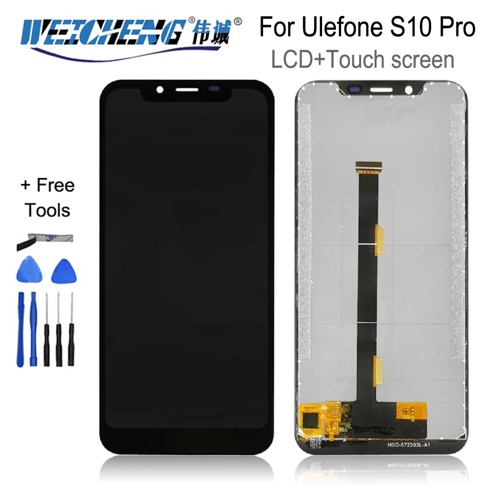 5,7 ''для Ulefone S10 Pro ЖК-дисплей+ кодирующий преобразователь сенсорного экрана в сборе+ инструменты и клей для S10 Pro Аксессуары для мобильных телефонов