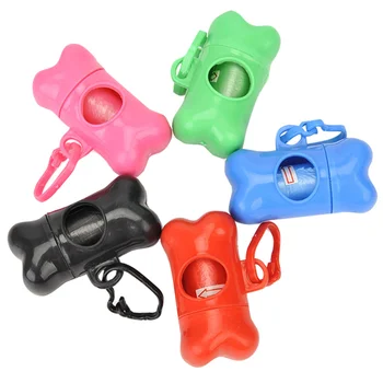 

5pcs Bone Shape Dog Waste Bag Dispenser Carrier Holder Case for Home Daily Use with 75pcs Waste Bag (Mixed Color)