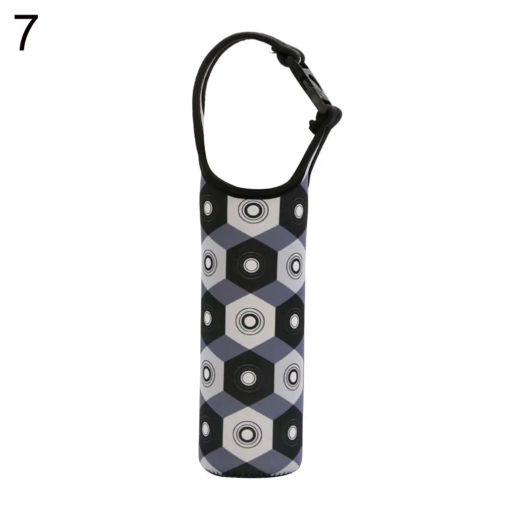 Portable Carrying Pouch Case Sleeve Water Bottle Protector Storage Bag with Strap Sports Camping Drinking Cup Covers Holder - Цвет: 7