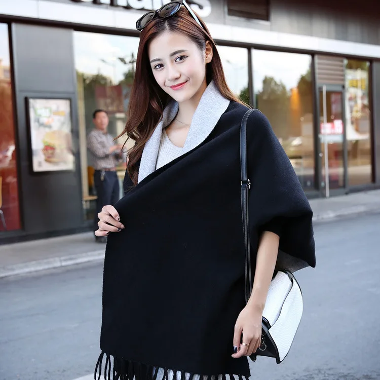 

Hot Selling Mink Cashmere Shawl Solid Color Autumn And Winter Thick Warm Versatile Tassels Scarf 2018 New Style Women's Ultra La