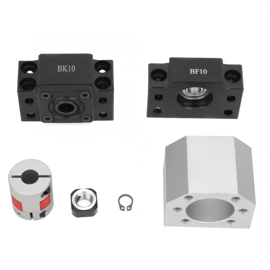 

1pcs Ballscrew & 2pcs BF10 / BK10 Screw Nut & 1pcs Plum Coupling Shaft Kit
