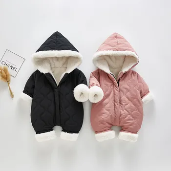 

Fashion Snowsuit Kid Girl Baby Winter Jacket Zip Thick Snowsuits Hoodie Coat Jumpsuit Outfit Rompers Newborn Ropa De Invierno