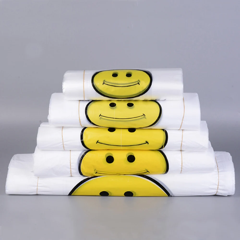 

1000pcs plastic bag vest bag supermarket shopping bag Vegetable packing bag black plastic bag red plastic bag packing bag