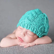 4 Colors Newborn Baby Hats Winter Plain Knitted Cotton Beanies Kids Cotton Wool Cap Baby Boy Girls Hat Toddler Infant Hat Cap