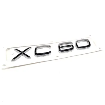 

2PCS Car Styling Alloy Chrome Silver Alphabet XC60 LOGO Emblem For VOLVO XC60 XC90 Rear Trunk Badge Decal Sticker