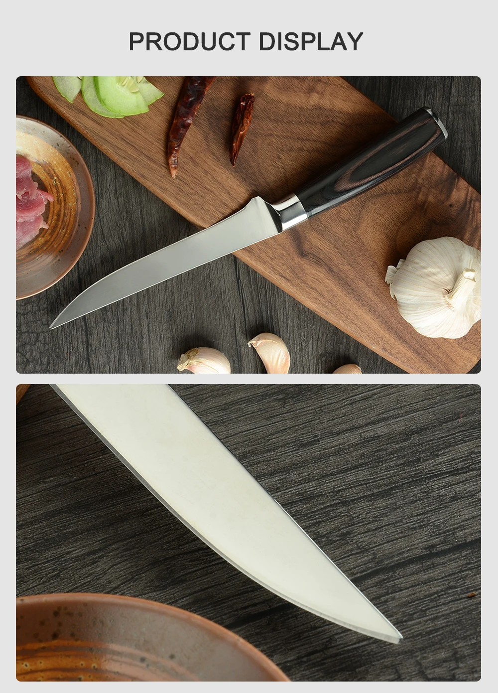 Обвалочный нож 5,5 дюймов, кухонный нож, нож из нержавеющей стали, нож-Кливер, Ломтерезка, ножи для домашней птицы