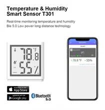 

Bluetooth Digital Smart Temperature Humidity Sensor With Lcd Display Indoor Thermometer Hygrometer Smart Life Alarm Monitor