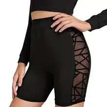 Женские открытые короткие цветные эластичные спортивные брюки для йоги, Пятиточечные брюки, шорты с эластичной резинкой на талии для спортзала, летняя одежда