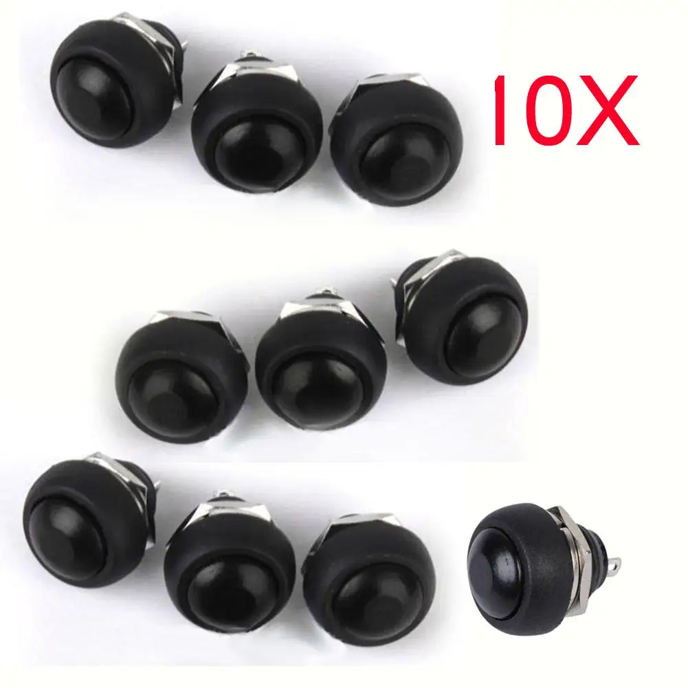 PBS-33BBest Momentary Contact 12mm Mini Round Waterproof ON/OFF Push Button Pushbutton Switch Reset | Обустройство дома