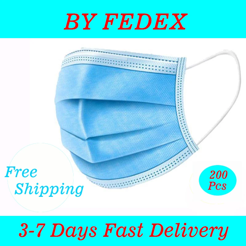 

3-7 Days Delivery Disposable mask 3 Layer Breathable Meltblown Nonwoven dust mask Earloops Hygiene Safety Disposable mask