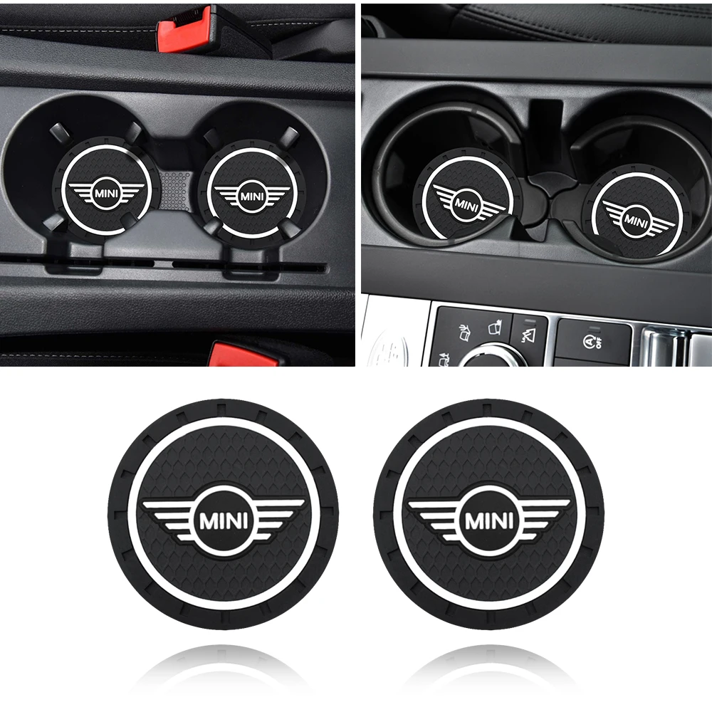 

1/2/4 PCS Car Water Cup Anti-Slip Pad Bottle Holder Mat Car Styling For MINI Cooper Clubman R55 R56 R57 R58 R59 F54 Accessories
