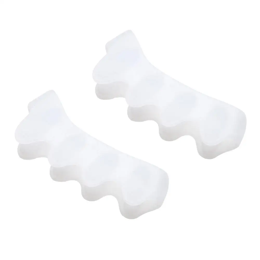 2Pcs/set Corrector Toe Protector Silicone Toe Separating Gel Toe Separator Flexible Finger Spacer Preventing Blisters Nail Tool