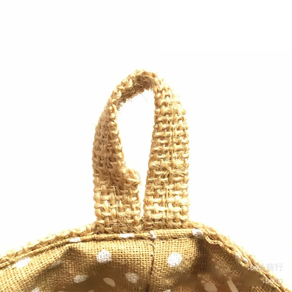 Jute flower pot storage bag desktop storage basket container bedside storage bag pocket box flower basket sac chaussure 30O8 (6)