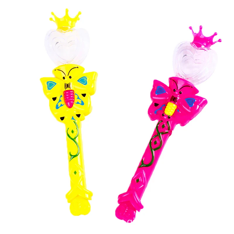 Children's luminous 3D projection toy Butterfly shape crown design Party festival concert cheering light stick Room full of star - Цвет: Random Color