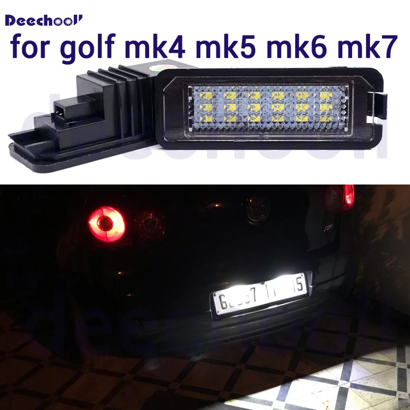 Светодиодный свет номерного знака Canbus для Volkswagen аксессуары VW golf mk4 mk5 mk6 mk7 sedan polo
