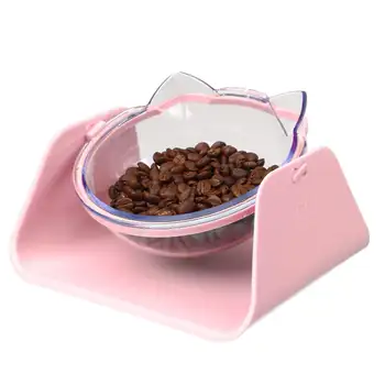 

Non-slip Lovely Cat Bowl With Raised Stand Adjustable Pet Supplies Cat Water Bowl For Pet Food Water Feeders Dish Pet Products