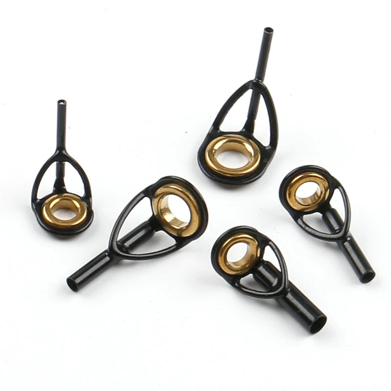 EKYJ Durable Fishing Top Rod Guide Ring Line Tip 0.9mm-1.6mm Stainless Steel DIY Eye Rings Pole Repair Kit Replacement Accessories Fishing accessories