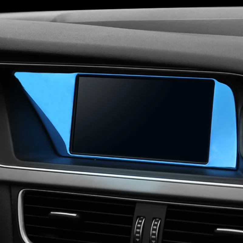 

Car Console Navigation Panel Decoration Frame Cover Strips For Audi A4 B8 2010-2016 LHD Interior Automotive Accessories