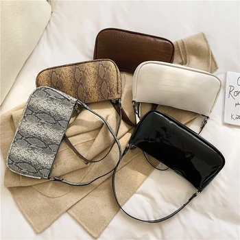 

Serpentine Pattern Shoulder Bags For Women 2019 Luxury Handbags Women Bags Designer Bags Female Totes Lipstick Bags