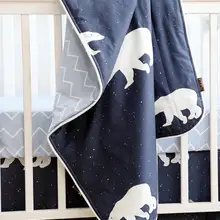 Новое поступление хлопок Sahaler Boho детское одеяло детские пеленки для новорожденного стеганое одеяло для детской кроватки одеяло 34*42 дюймов(полярный медведь