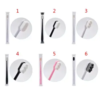 

1Pc Nano Ultra-fine Wave Toothbrush Soft Bristle Adult Children With PVC Tude Eco Friendly Dental Whitening Brush Oral Care Clea