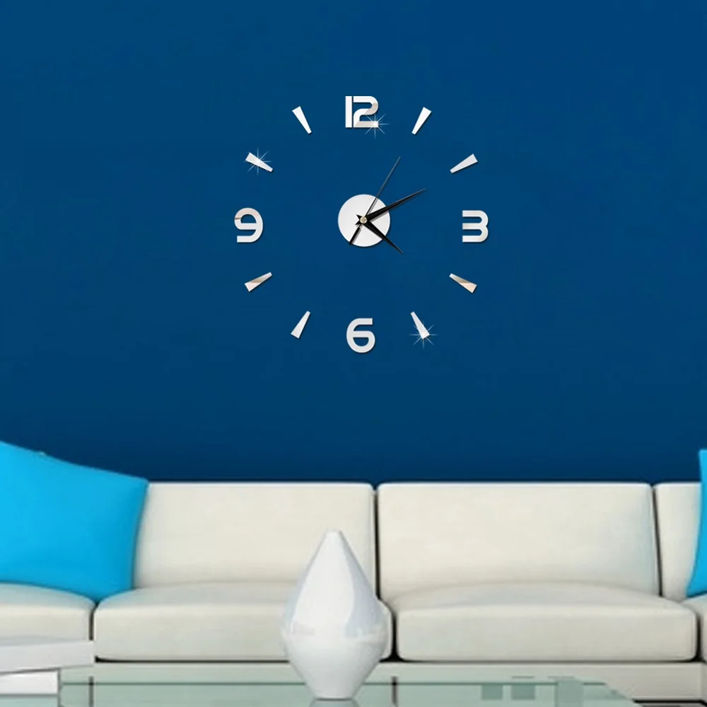 2019 New 3D Wall Clock Mirror Wall Stickers Fashion Living Room Quartz Watch DIY Home Decoration Clocks Sticker reloj de pared 4