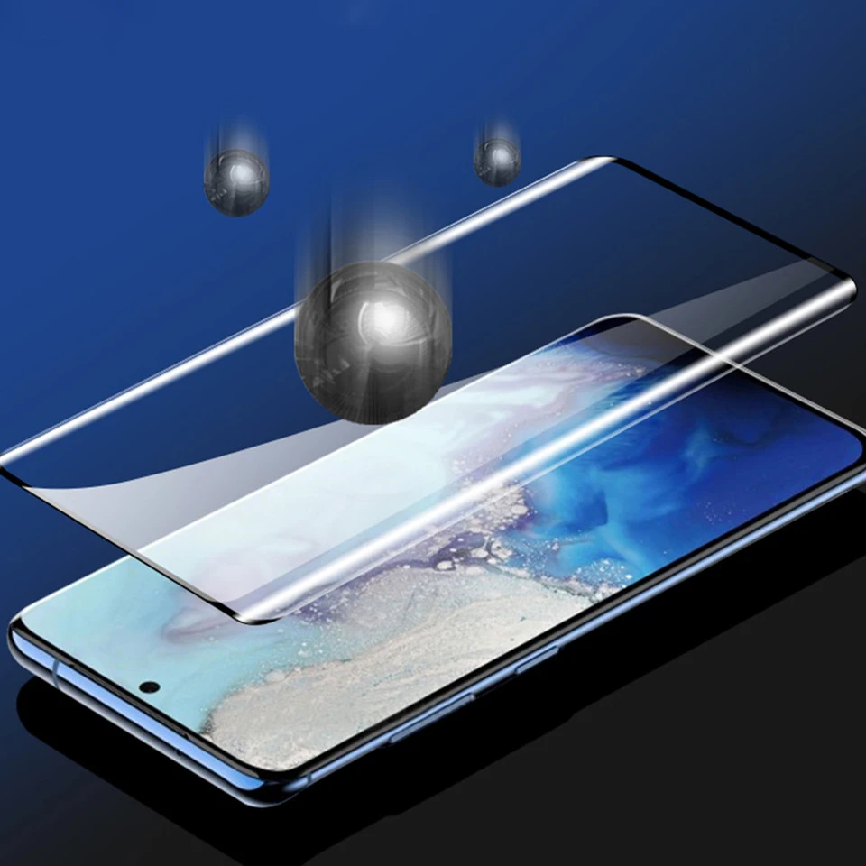 10Pcs/Lot 3D Full Curved Edge Protective Glass for Samsung Galaxy S20 S21 Ultra S22 Plus Tempered Glass Screen Protector Film