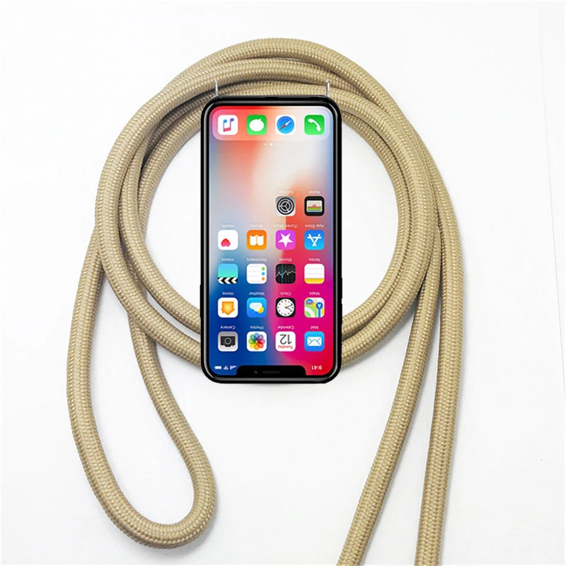 Чехол Lanyard Цепочки и ожерелья плечевой шейный ремень веревка шнур для samsung Galaxy S3 Duos Neo S6 S7 край S8 S2 плюс S4 S5 мини-чехол для телефона - Цвет: 8Brown