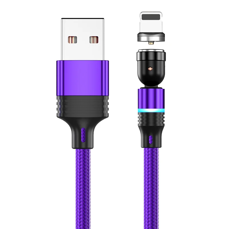AUFU 540° Rotating Magnetic Charging Cable with USB and Type C Connections