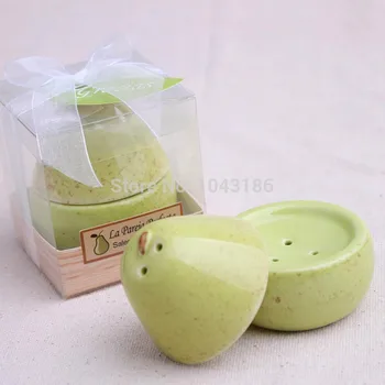 

Wedding favor gift and giveaways for guest -- "The Perfect Pair" Ceramic Salt and Pepper Shaker party favor souvenir 100pcs/lot