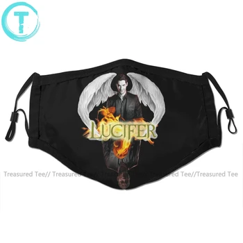 

Lucifer Mouth Face Mask Lucifer Morningstar Facial Mask Kawai Cool with 2 Filters for Adult