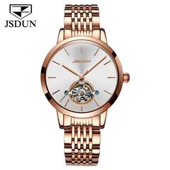 

Watch Woman Mechanical Watch Top Luxury Sapphire Mirror Hollow Waterproof Luminous Fashion Sports Leisure Calendar Multi-functio