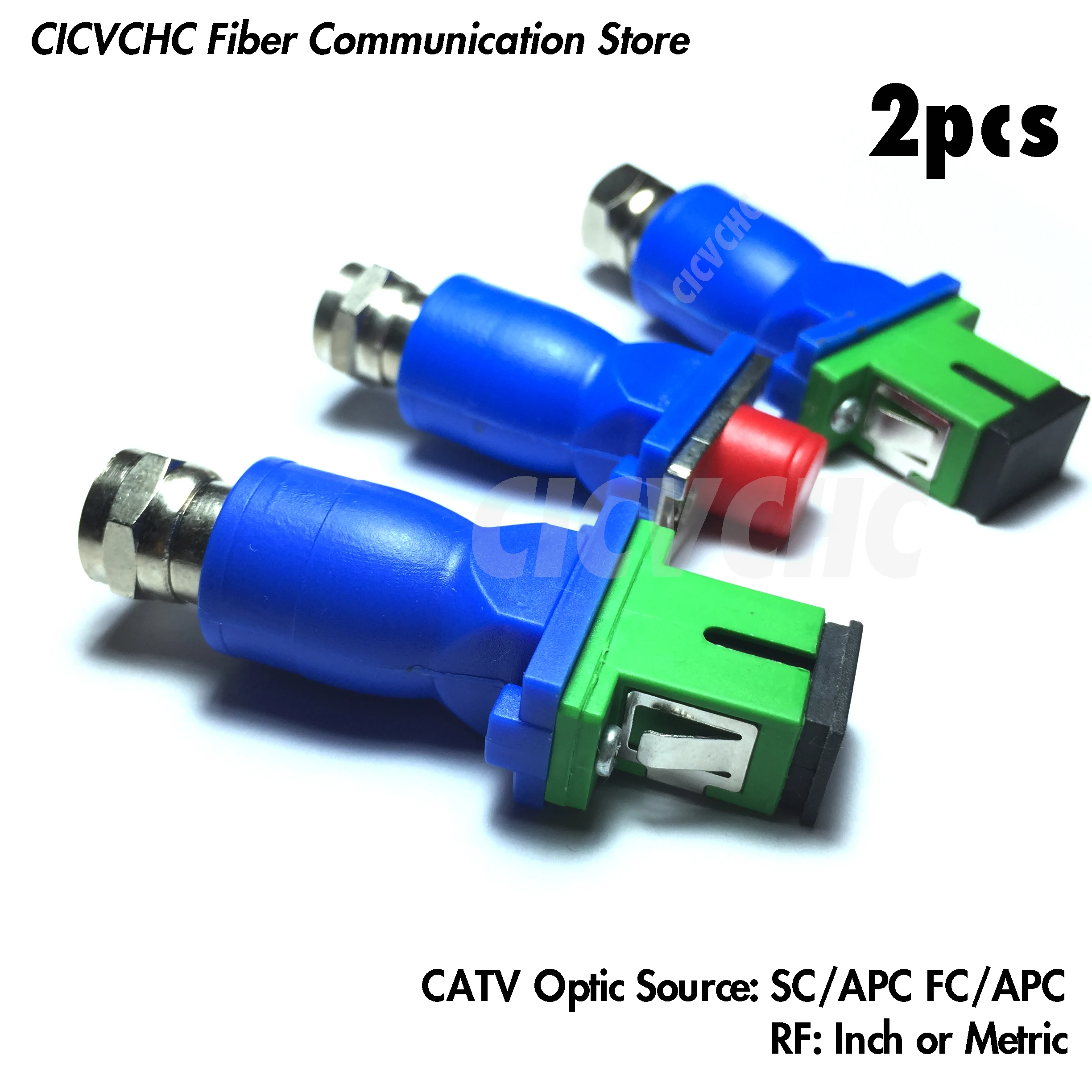2Pcs Catv Ricevitore Ottico, Sc/Fc, Inch/Metruc Rf Plug, Mini Ricevitore Ottico,