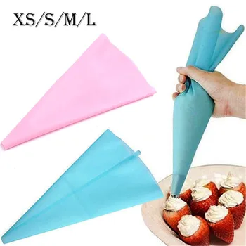 

Silicone Reusable Cream Piping Bag Pastry Bag Icing Piping Cake Cupcake Decorating Tools/Bags Kitchen Accessories DIY Cake Tools