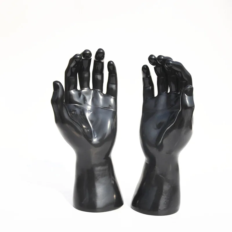 Одна пара пластиковый манекен Чернокожий Мужчина для дисплей перчаток
