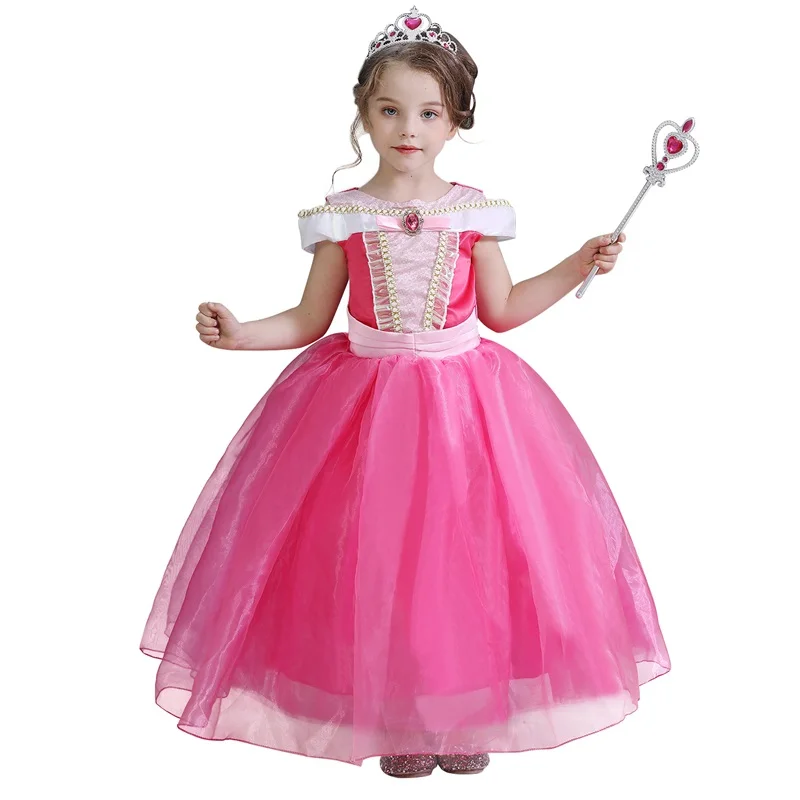 Hallween Costume For Kids Princess Anna Elsa Dress Girl Snow White Carnival Party Birthday Dress Cinderella Clothes Christmas