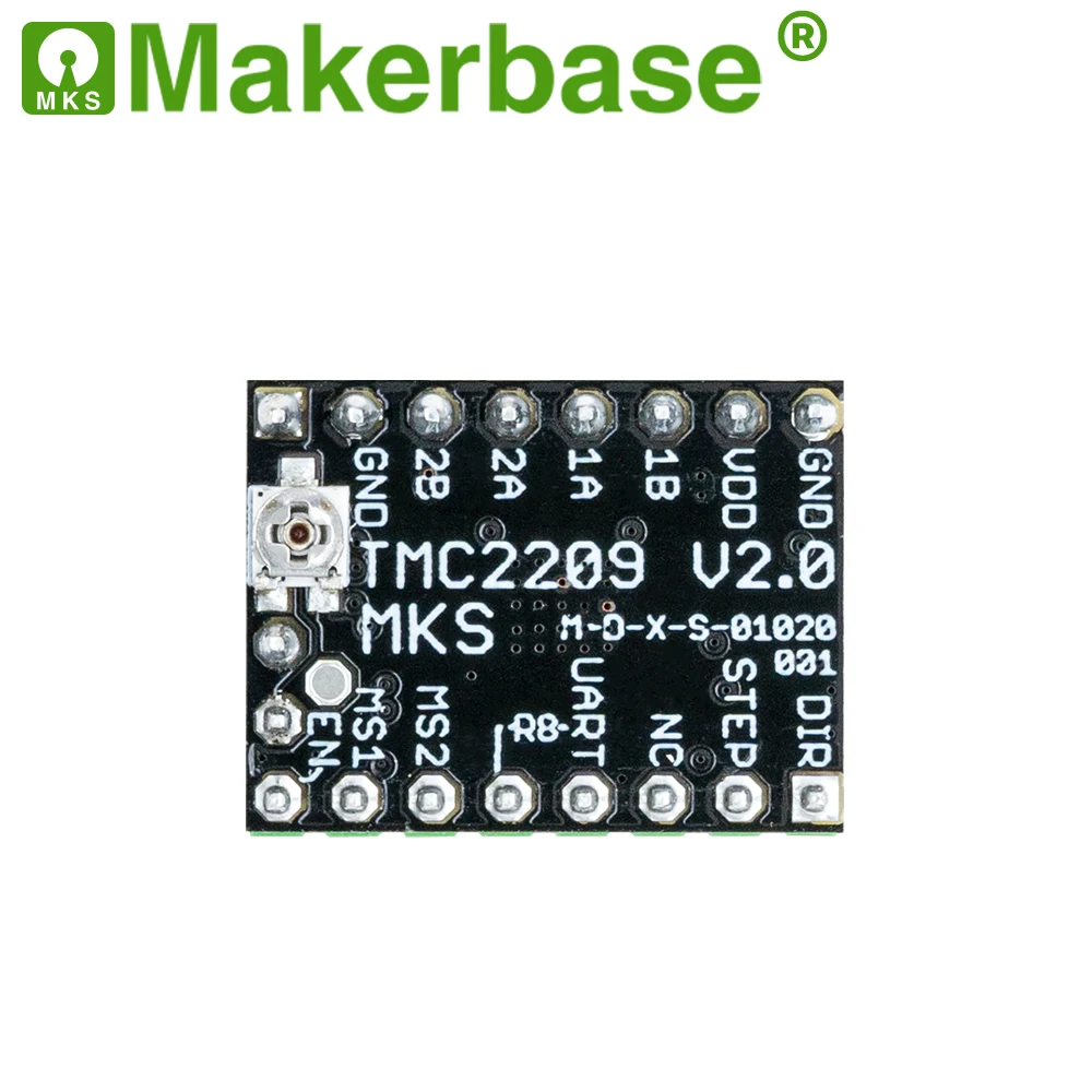 Фото Драйвер шагового двигателя Makerbase MKS TMC2209 2209, StepStick, детали для 3D-принтера 2.5A UART, ультратихий, для SGen_L Robin Nano №4