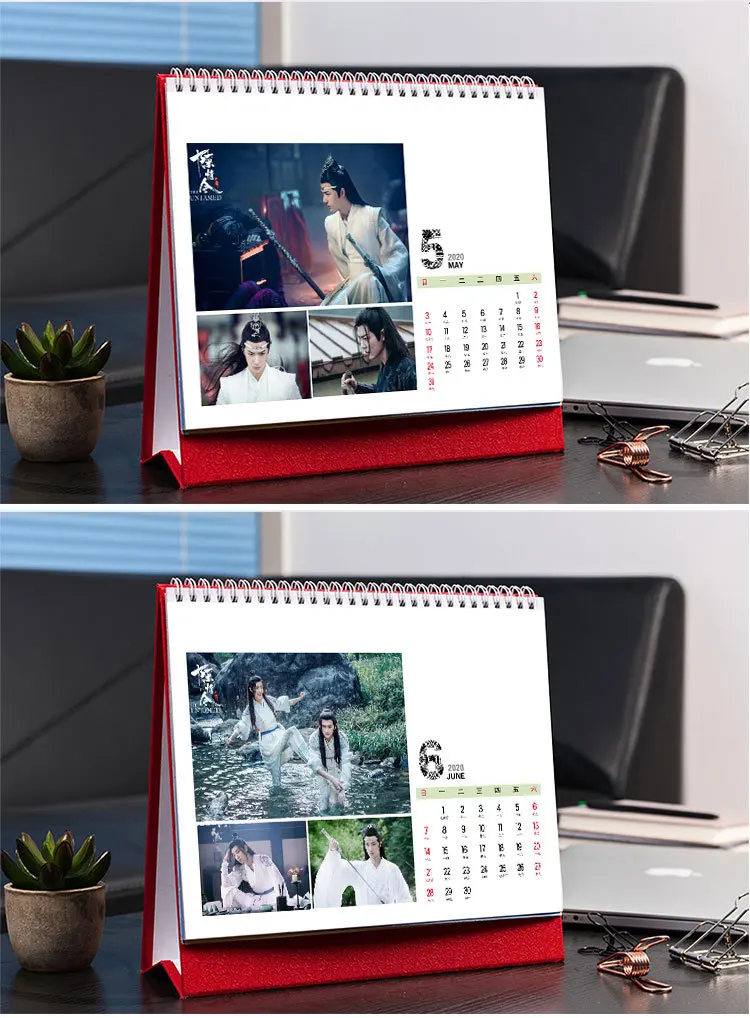 Chen Qing Ling Desk Calendar Wei Wuxian Lan Wangji Character Calendars Daily Schedule Planner.01-.12