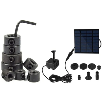 

8Pcs Woodworking Drill Bits Tools & 1Pcs 1.2W Mini Solar Fountain Solar Landscape Fountain Home Office Decoration