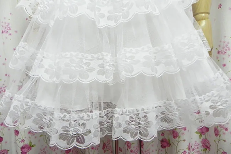 3 Layers Petticoat Crinoline Women Lolita Cosplay Skirt Princess Costume Lace Bridal Hoopless Ball Gown Underskirt Ladies