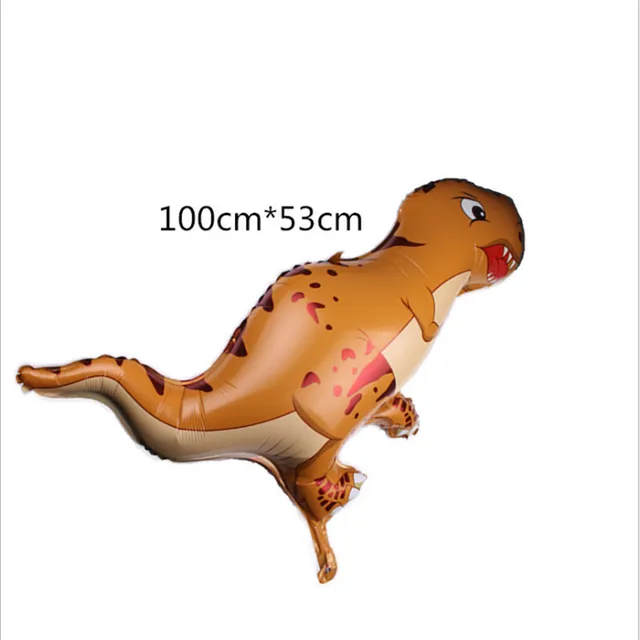 1 Large 4D Walking Dinosaur Foil Balloon Boy Animal  Children Dinosaur Birthday Forest Party Decoration Ruby
