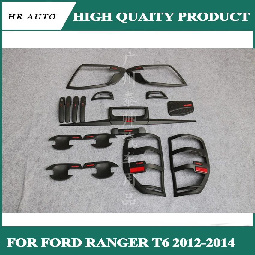 ABS автомобильный Стайлинг Черный Полный комплект для Ford Ranger T6 2012-2014 Wildtrak |