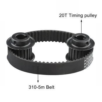 

Timing Belt Pulley Set HTD5M 1:1 20T Gear Pulley Wheel Machine Accessories With 5M-310 Belt Width 18mm