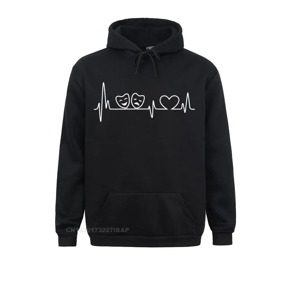

Theatre Heartbeat Theater Nerd Drama Rehearsal Hoodie Europe Hoodies Ostern Day Male Sweatshirts Normal Sportswears Hip Hop