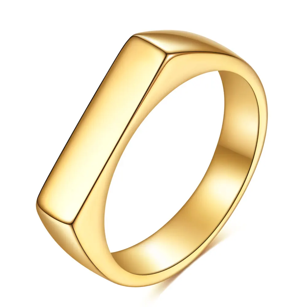 2021 New Ins Style Matching Drop Glaze Gold Statement Rings For Women Christmas Gift Stainless Steel Gothic Jewelry Accessories 
