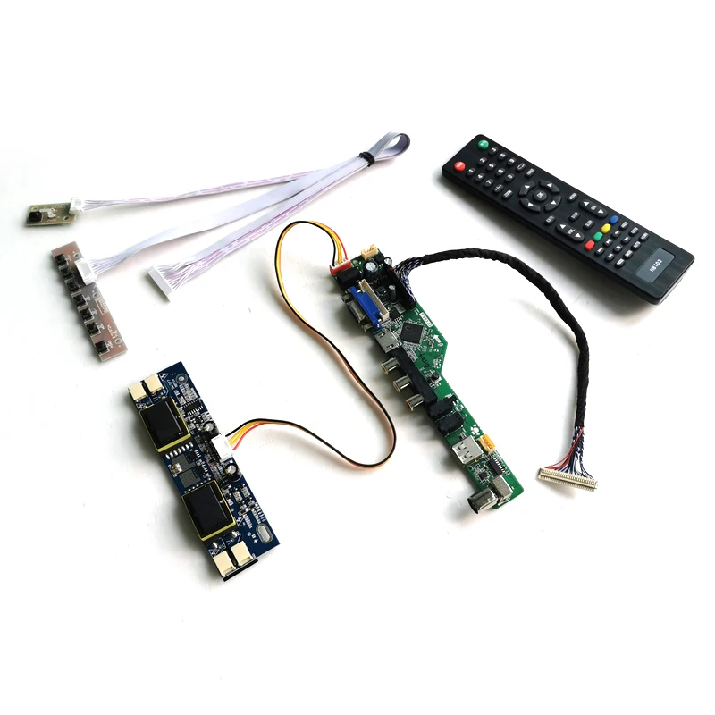 Подходит для LM170E02/LM170E03 4-CCFL LVDS 30-контактный разъем VGA + аудио USB пульт