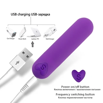 Powerful Mini Bullet Vibrator Clitoris Stimulator Vagina Massage G Spot Dildo Vibrator Adult Sex Toys for Women Masturbation 4