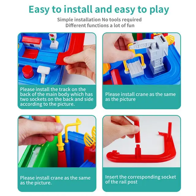 Race Tracks Safe Smooth Car Adventure Educational Toy For Boys Small Car Adventure Toy Gift For Kids 4