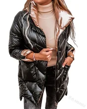 2021 New Women's Solid Color Glossy Stretchable Sleeve Zipper Cardigan Cotton Jersey Coat Women  Woman Jacket