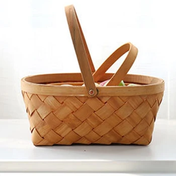 

Woven Basket, Pastoral Fruit Basket, Vegetable Basket, Picnic Basket, Storage Basket, Trumpet